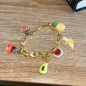 Fruit charm bracelet